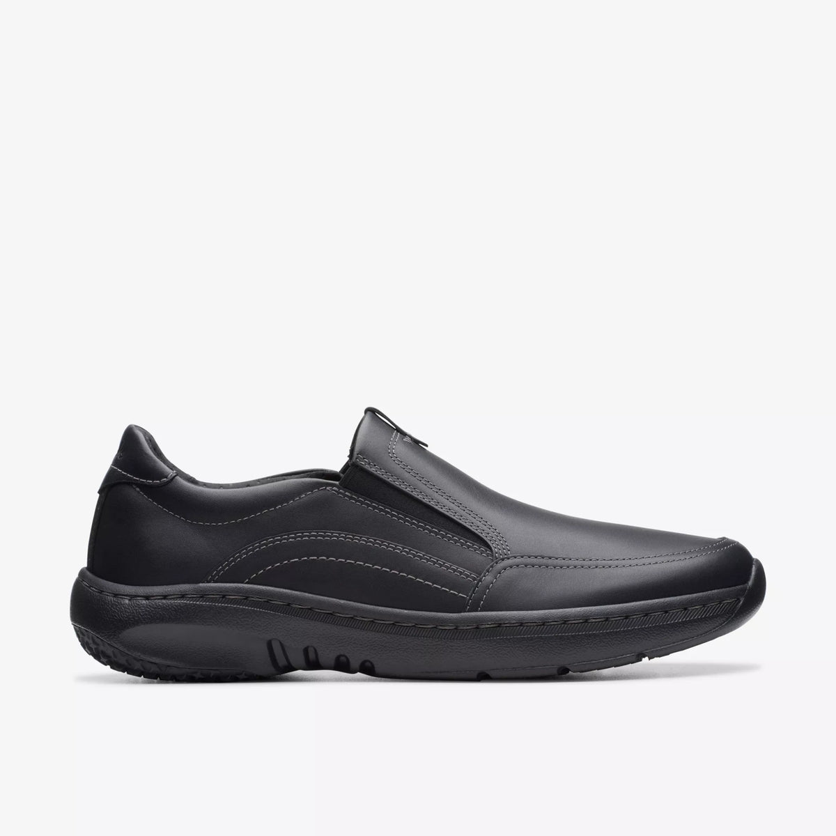 MEN'S CLARKS PRO STEP BLACK LEATHER SHOE – Omars Shoes
