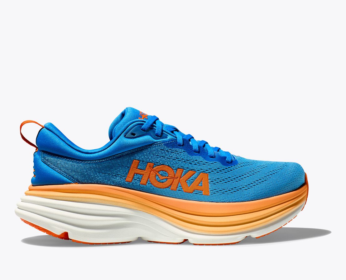 HOKA ONE ONE Bondi 8 Mens Shoes Size 13, Color: Outer Space/All Aboard