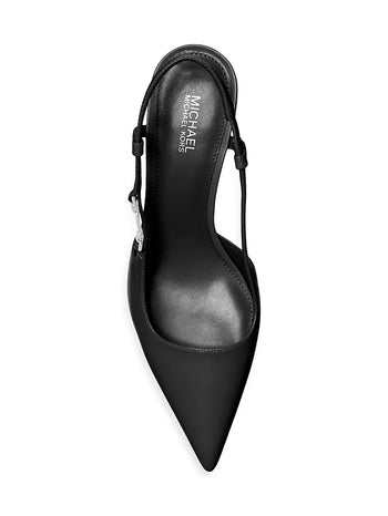 WOMEN'S MICHAEL KORS DANIELLA MID SLING BLACK SANDAL – Omars Shoes