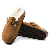 BIRKENSTOCK BOSTON SHEARLING SUEDE MINK