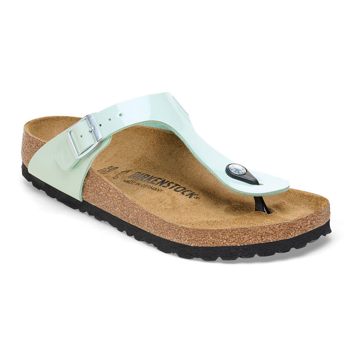 BIRKENSTOCK GIZEH BIRKO-FLOR SURF GREEN PATENT