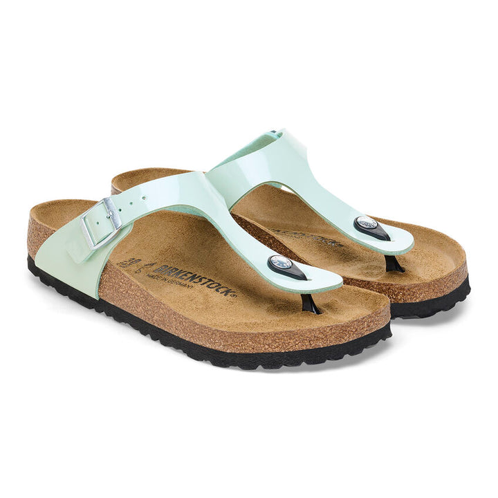 BIRKENSTOCK GIZEH BIRKO-FLOR SURF GREEN PATENT