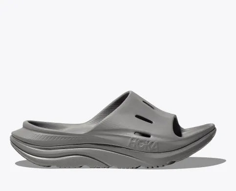 UNISEX HOKA ORA RECOVERY SLIDE 3 GREY/GREY SANDAL