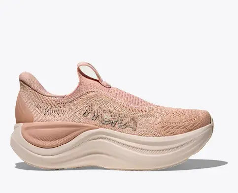 WOMEN'S HOKA SKYWARD LACELESS ROSE LATTE/CREAM SHOE