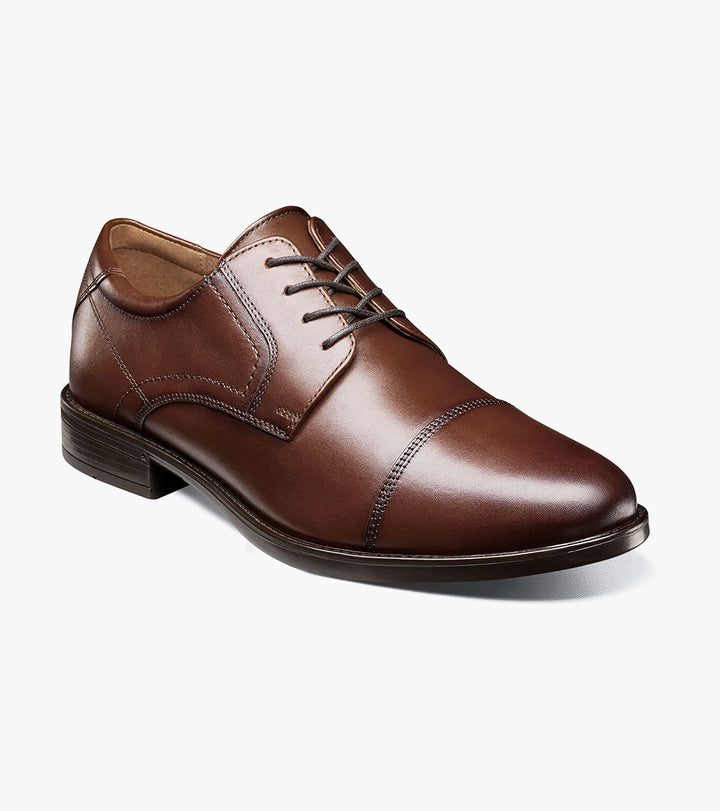 MEN'S FLORSHEIM MIDTOWN CAP TOE COGNAC DRESS SHOE