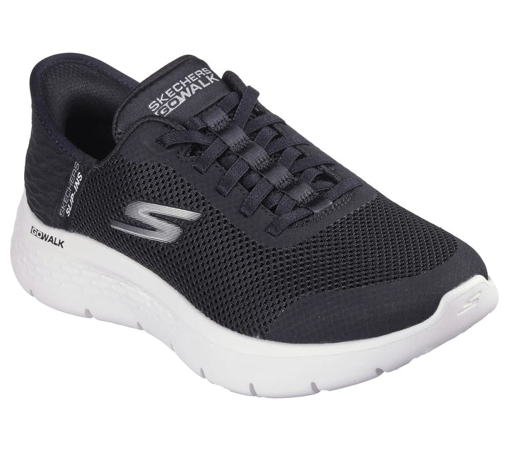 WOMEN'S SKECHERS SLIP-INS GO WALK FLEX GRAND ENTRY BLACK/WHITE