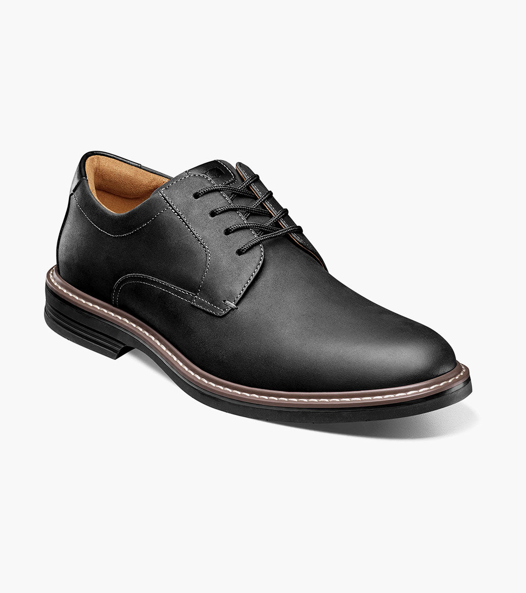 MEN'S FLORSHEIM NORWALK PLAIN TOE BLACK/BLACK DRESS SHOE MEN'S FLORSHEIM NORWALK PLAIN TOE BLACK/BLACK DRESS SHOE