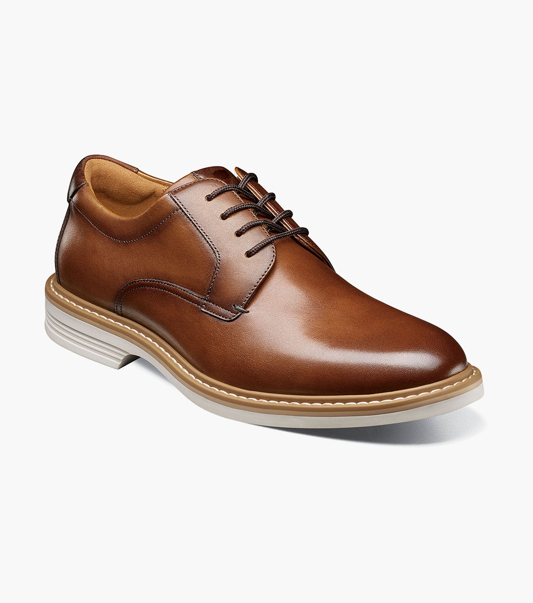 MEN'S FLORSHEIM NORWALK PLAIN TOE COGNAC DRESS SHOE
