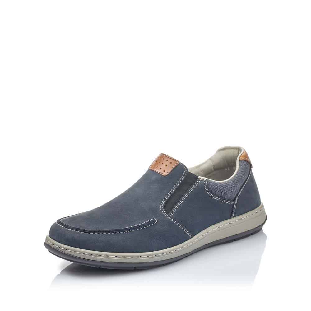 MEN'S RIEKER 17360-15 NAVY SLIP-ON CASUAL SHOE – Omars Shoes