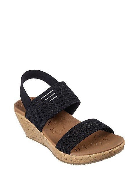 WOMEN'S SKECHERS BEVERLEE SHEER BLACK SANDAL