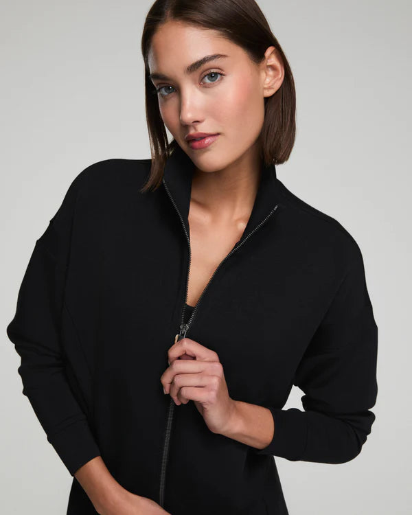 WOMEN'S SPANX AIRESSENTIALS BLACK TRACK JACKET