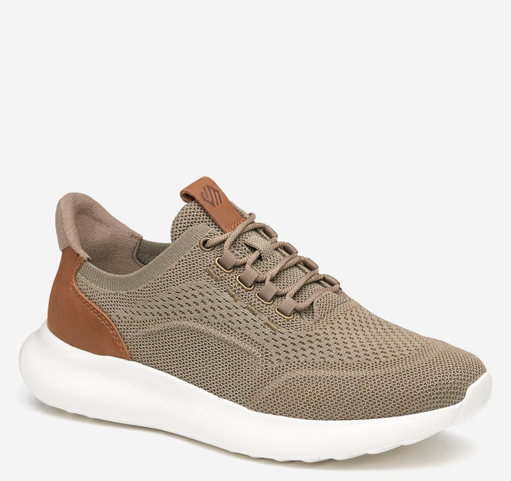 MEN'S JOHNSTON & MURPHY AMHERST 2.0  KNIT PLAIN TOE TAUPE SHOE