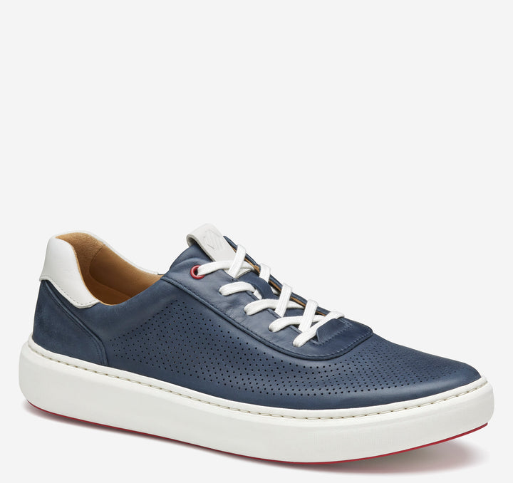 MEN'S JOHNSTON & MURPHY ANDERS PERFED U-THROAT NAVY SHOE