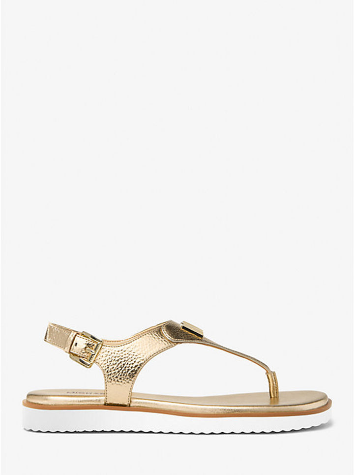 WOMEN'S MICHAEL KORS JILLY FLAT PALE GOLD SANDAL