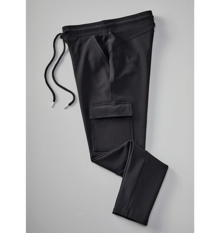 WOMEN'S CHARLIE PAIGE STRETCH BLACK CARGO JOGGER