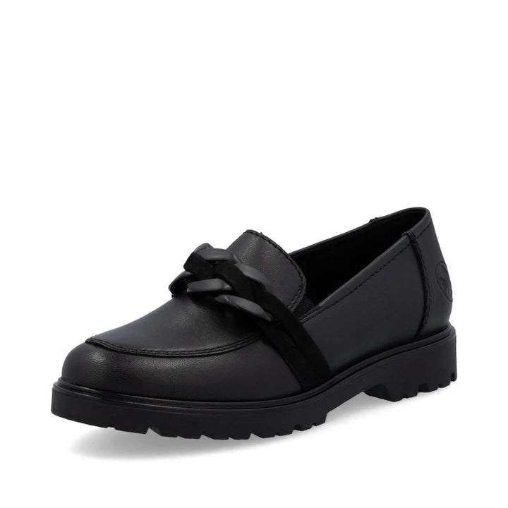 WOMEN'S RIEKER 45566-00 BLACK LOAFER