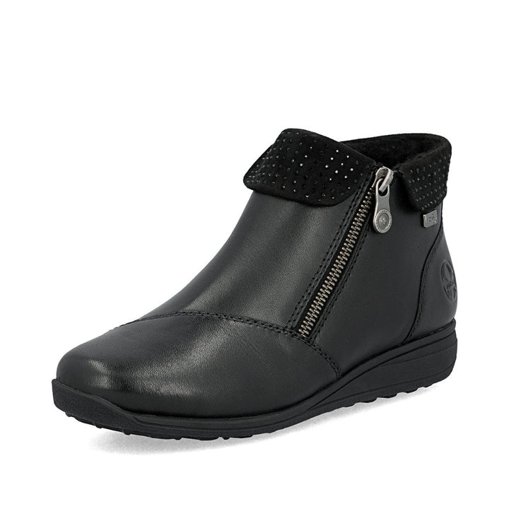 WOMEN'S RIEKER 47252-00 BLACK WINTER BOOT