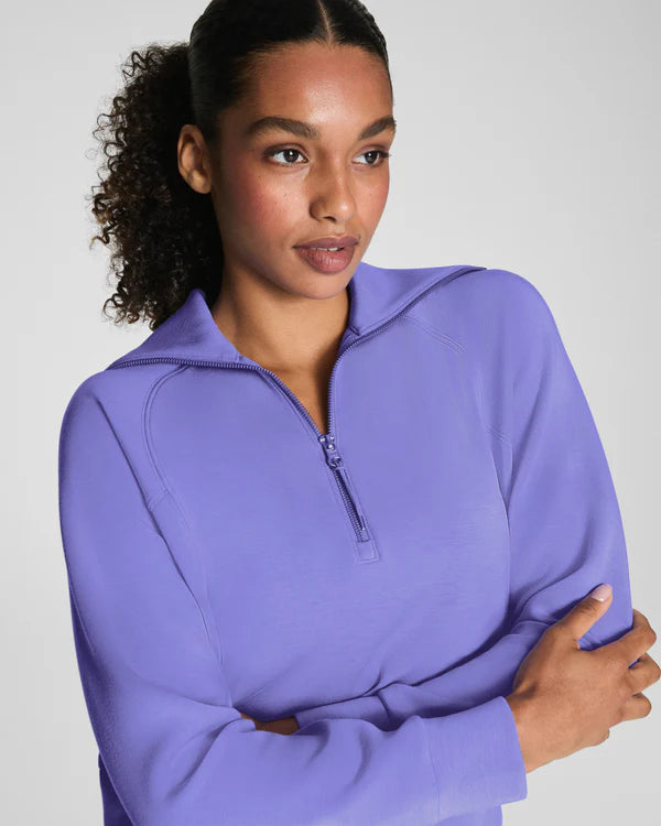 WOMEN'S SPANX AIRESSENTIALS AMETHYST HALF ZIP TOP