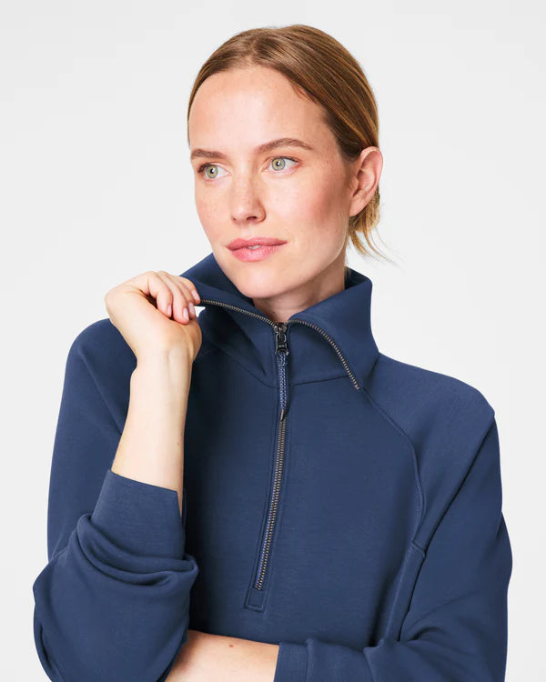 WOMEN'S SPANX AIRESSENTIALS INDIGO HALF ZIP TOP