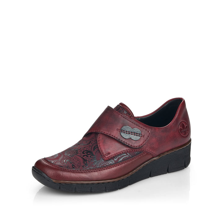 WOMEN'S RIEKER 537C0-35 BURGUNDY SHOE