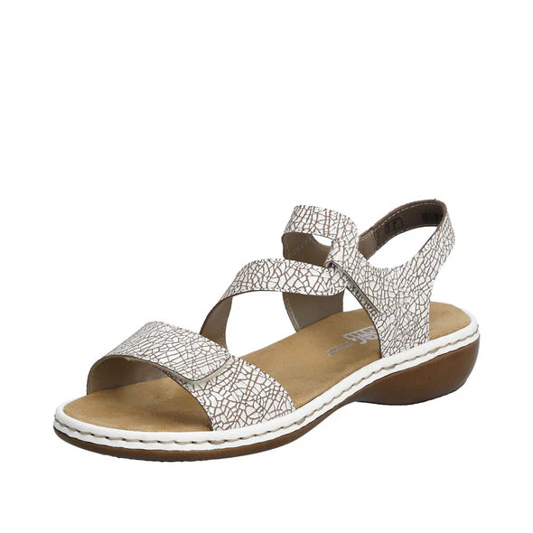 WOMEN'S RIEKER 659C7-81 WHITE SANDAL