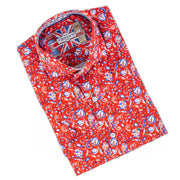 MEN'S 7 DOWNIE ST 7509 RED SHORT SLEEVE SHIRT