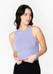 WOMEN'S C'EST MOI BAMBOO RIBBED TANK/LAVENDER