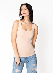 WOMEN'S C'EST MOI BAMBOO SHORT TANK/ FRAPPE