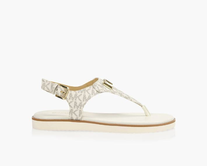 WOMEN'S MICHAEL KORS JILLY FLAT VANILLA SANDALS