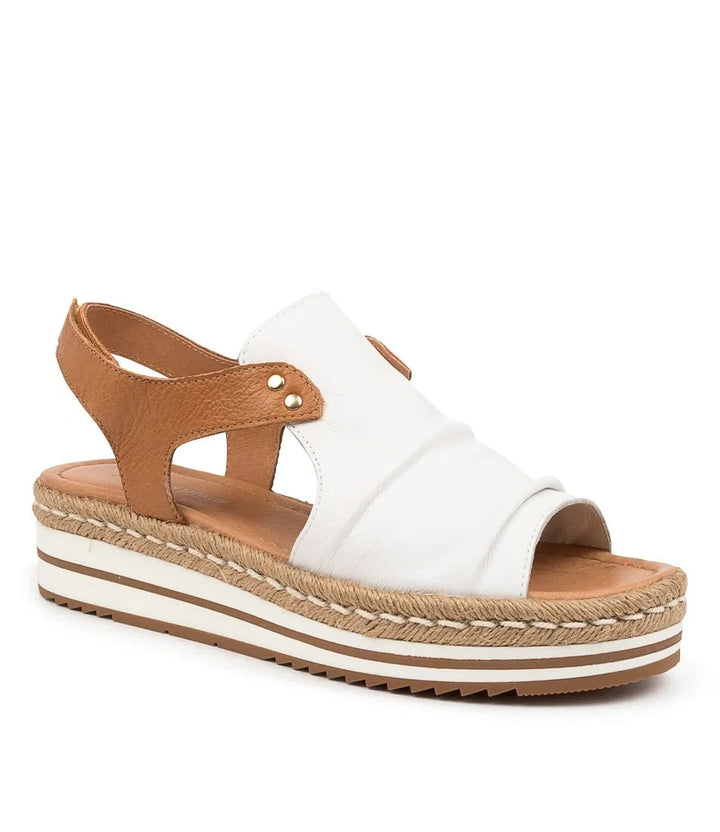 WOMEN'S DJANGO & JULIETTE ALORA WHITE/TAN SANDAL