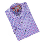 MEN'S 7 DOWNIE ST M75 PURPLE SHORT SLEEVE SHIRT