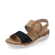 WOMEN'S REMONTE R6853-60 BLUE/BEIGE SANDAL