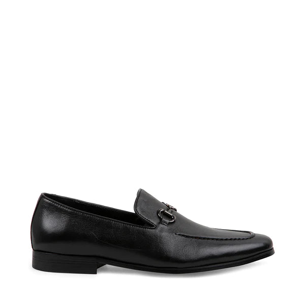 MEN'S STEVE MADDEN DELORME BLACK LEATHER DRESS SHOE