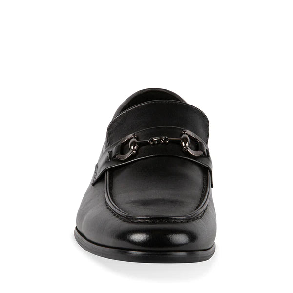 MEN'S STEVE MADDEN LEDGER BLACK LEATHER DRESS SHOE – Omars Shoes