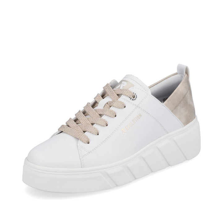 WOMEN'S RIEKER W0502-81 WHITE SNEAKER