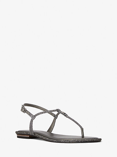 WOMEN'S MICHAEL KORS FANNING THONG GLITTER CHAIN SANDAL