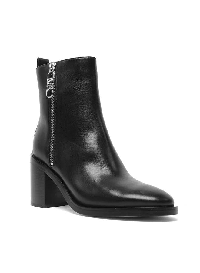 Michael Kors Women s Regan Mid Bootie Black Leather Size 7