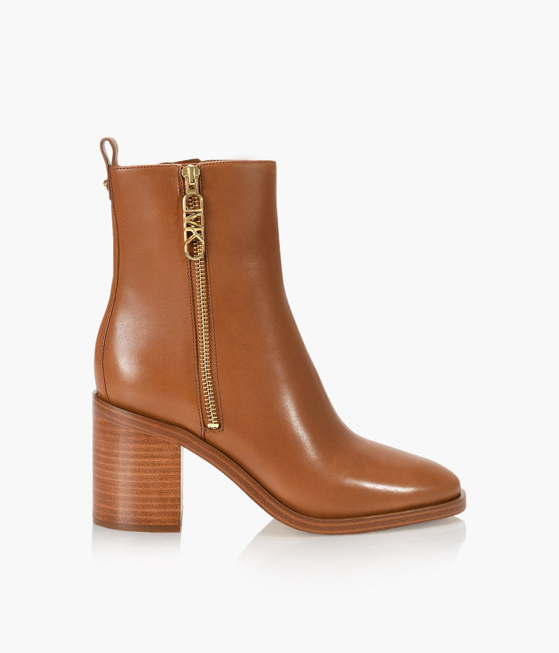 WOMEN S MICHAEL KORS REGAN MID LUGGAGE BOOTIE Omars Shoes