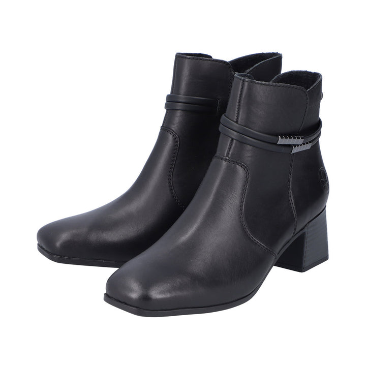 Pair of Rieker 70973 Black Boot - Available at Omars Shoes, Aurora, Newmarket Ontario Canada 