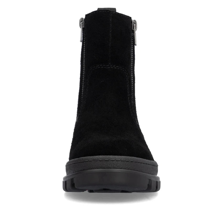 Rieker X8521 Veterlaarzen voor dames, losse inlegzool, zwart 00, 38 EU