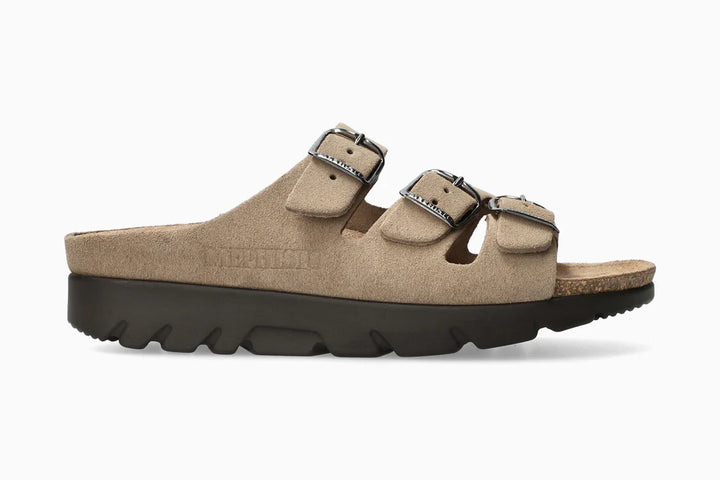 WOMEN'S MEPHISTO ZACH FIT GRAY LEATHER SANDAL
