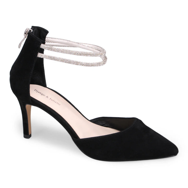 WOMEN'S DJANGO & JULIETTE BARCLAYS BLACK/SILVER SHOES