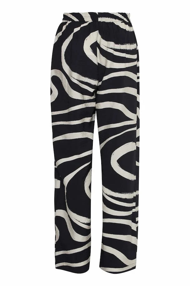 WOMEN'S B.YOUNG IBINE BLACK MIX PRINTED PANTS