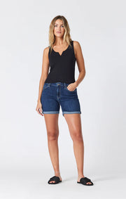 WOMEN'S MAVI PIXIE FEATHER BLUE DENIM SHORTS