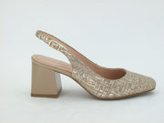 WOMEN'S CAPELLI ROSSI LILY WARM TAUPE GOLD TRICE SLING BACK PUMP