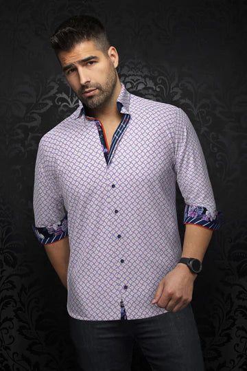 MEN'S AU NOIR BOSCO LAVENDER DRESS SHIRT