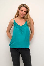 WOMEN'S CREAM ANNA 10611224 GREEN CAMI TOP