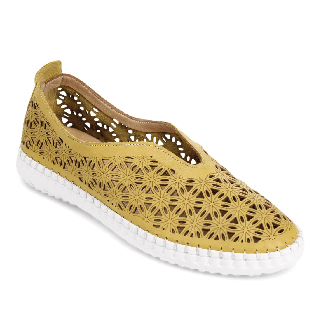 WOMEN'S BUENO DAISY YELLOW SLIP-ON SHOE – Omars Shoes