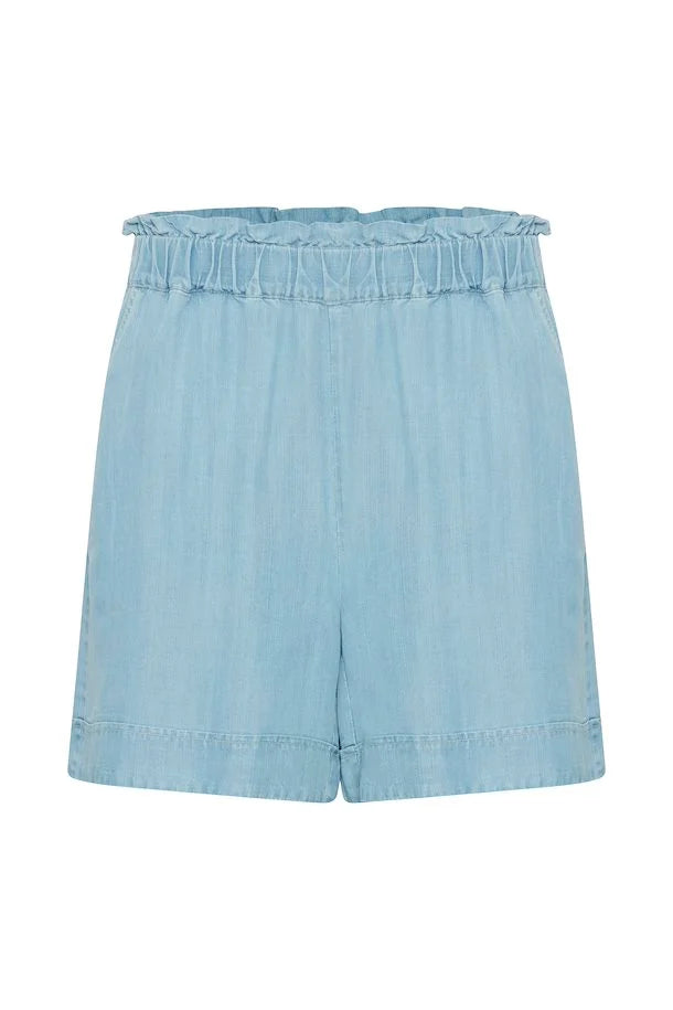 WOMEN S B.YOUNG LANA LIGHT BLUE DENIM SHORTS L Light Blue Denim