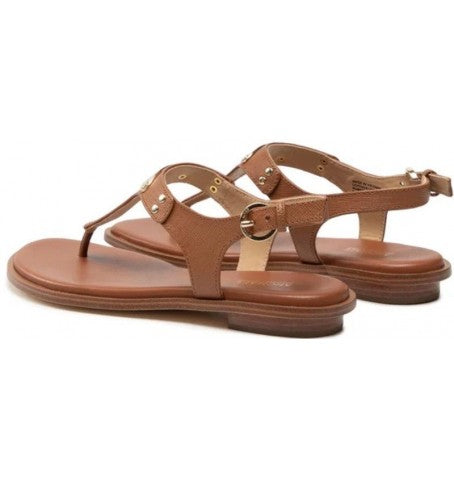 WOMEN'S MICHAEL KORS MK PLATE THONG LUGGAGE SANDAL – Omars Shoes